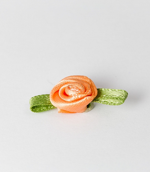 Small Ribbon Rose 100 Pcs Peach